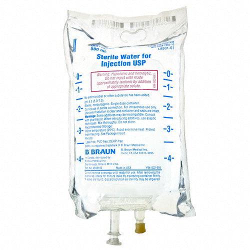 Braun Sterile Water for Injection USP (500ml)
