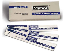 Mynol thin blue articulating paper dental supply box and strips for dentists