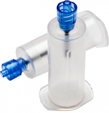 Medical in-line bacterial viral filters with blue ports for respiratory therapy
