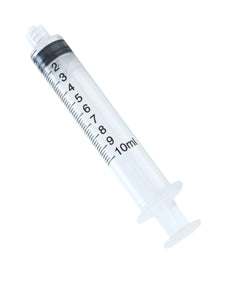 10ml clear medical syringe with measurement markings, home care supply