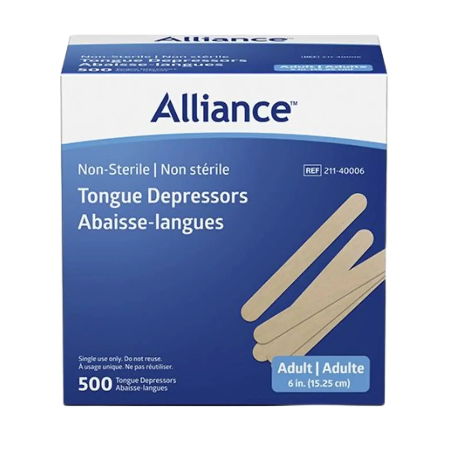 Alliance Tongue Depressors Adult 6" Non-Sterile | 211-40006