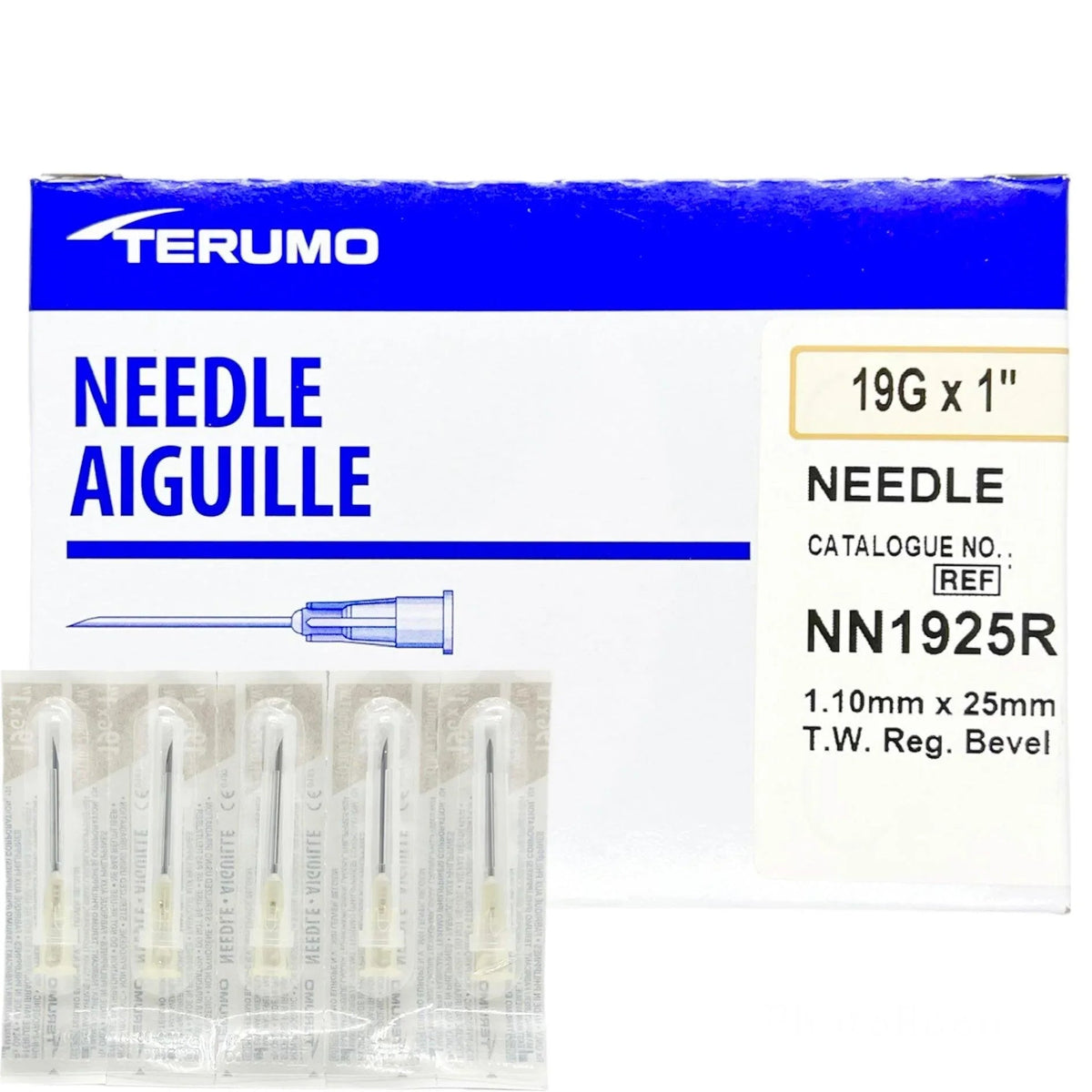 19G x 1" Terumo Hypodermic Needle | 100/box | NN1925R