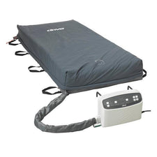 Medical air mattress with electric pump, dark cover, for home care and long term care.