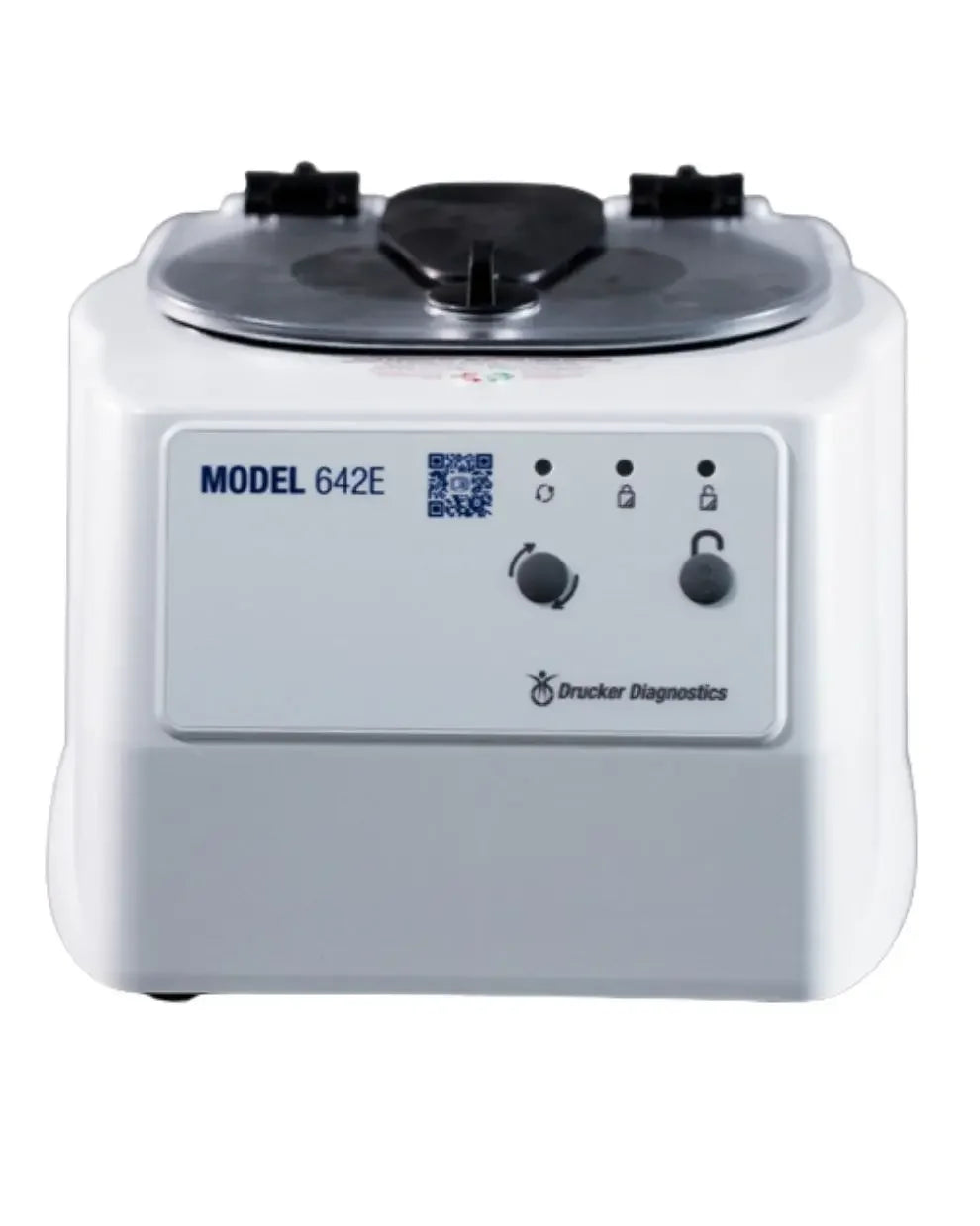 Drucker Diagnostics Model 642E laboratory centrifuge, compact white medical device