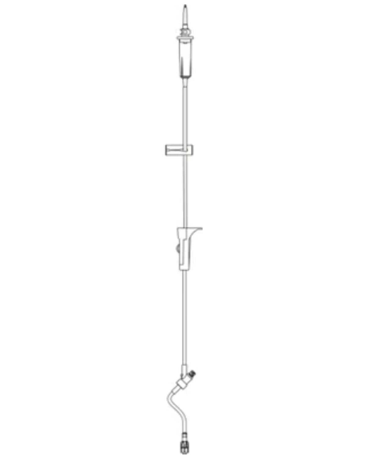 B.Braun IV Administration Set | 111" Tubing | 15 Drops/mL | Universal Spike | Spin-Lock Connector | 1 Caresite Luer Access Device | 354201