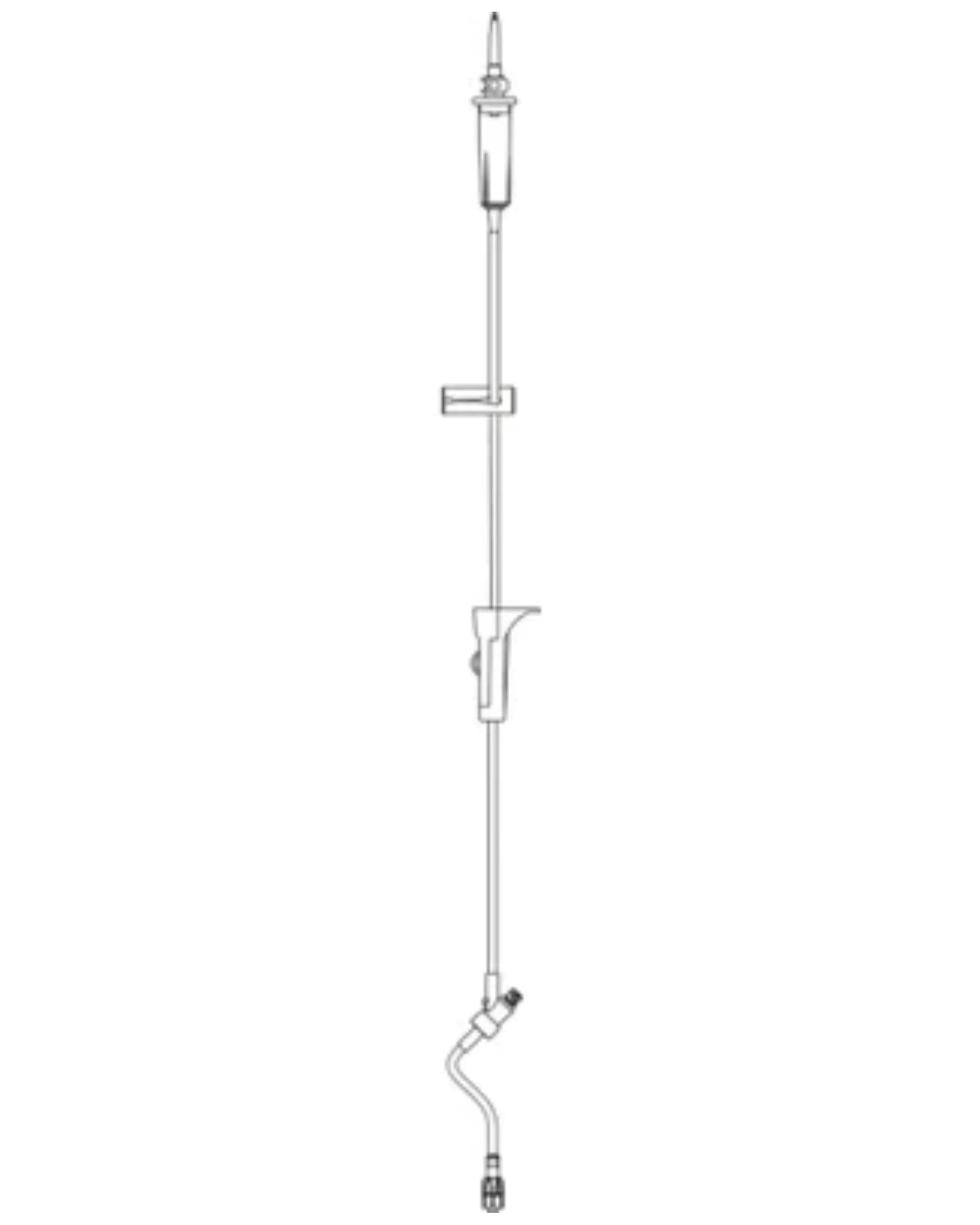 B.Braun IV Administration Set | 111" Tubing | 15 Drops/mL | Universal Spike | Spin-Lock Connector | 1 Caresite Luer Access Device | 354201