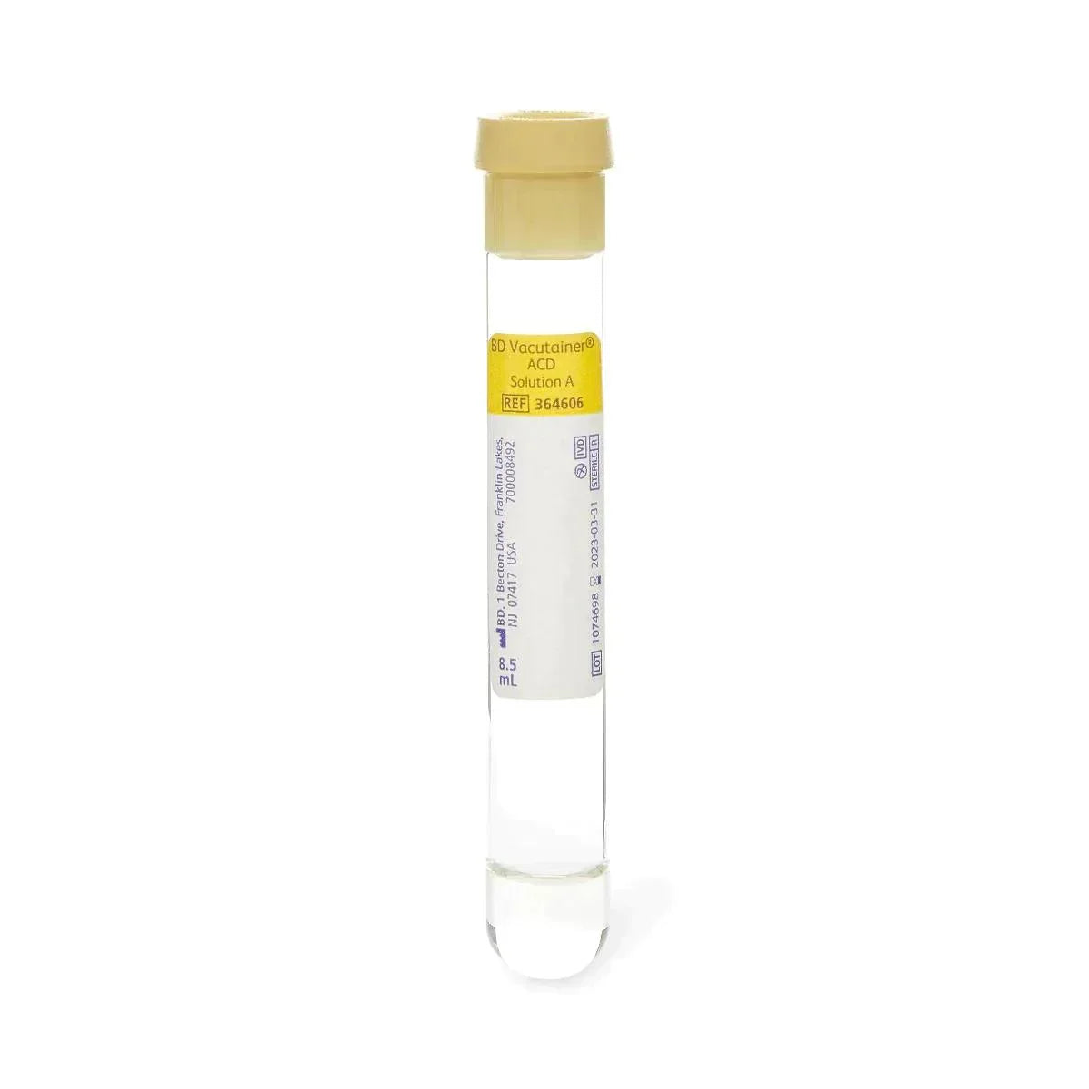 BD Vacutainer ACD Solution A Blood Collection Tubes 8.5mL | 100/Box | 364606
