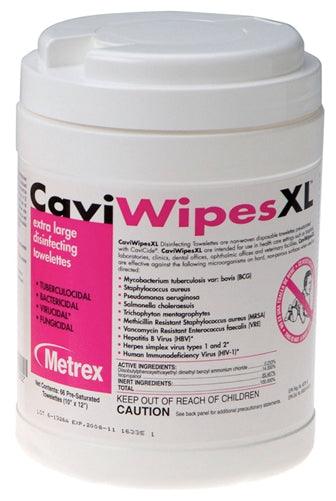 CaviWipes Surface Disinfectant 1 Minute XL -Large 9" x 12" (65/tub)
