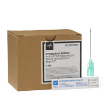Medline hypodermic needle 21G x 1.0 box with single sterile needle and packaging
