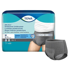 TENA ProSkin protective underwear for men, medium size, 20-count package.