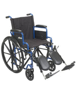 Blue Streak Wheelchair w/ Swing Away Elevating Leg Rest | 18" Seat | BLS18FBD-ELR 