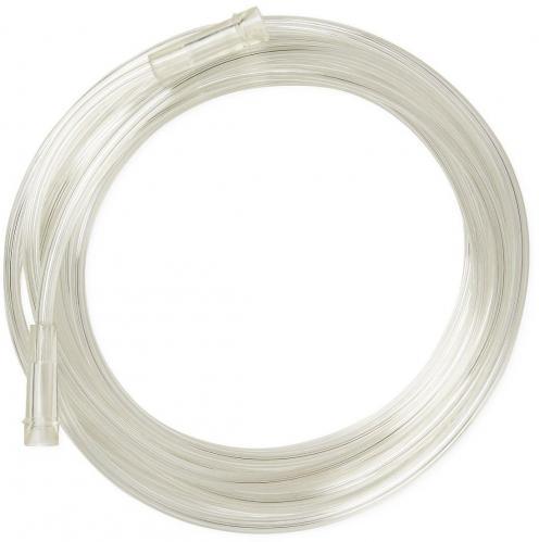 Clear crush-resistant oxygen tubing coiled, medical respiratory supply
