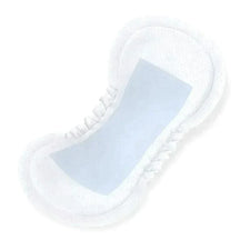 Absorbent bladder control pad for incontinence, white with blue core, medical supply