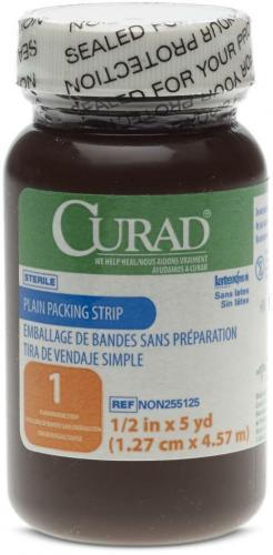 CURAD Sterile Plain Gauze Packing Strip (1/2in x 5 yd)