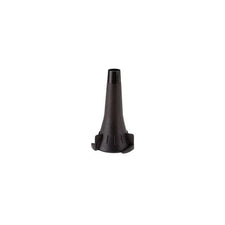 Black otoscope speculum medical diagnostic accessory on white background