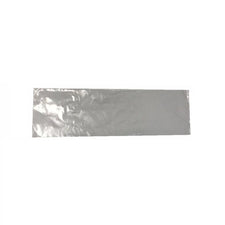 Clear plastic dental x-ray sensor sleeve on white background