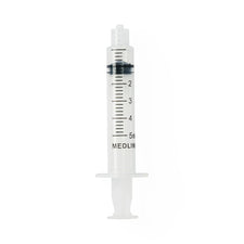 5mL | Medline Luer Lock Disposable Syringe without needle | 100/box | SYR105010PC