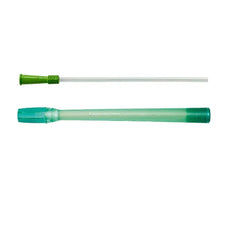 Sterile green intermittent catheter with insertion tube for home medical care