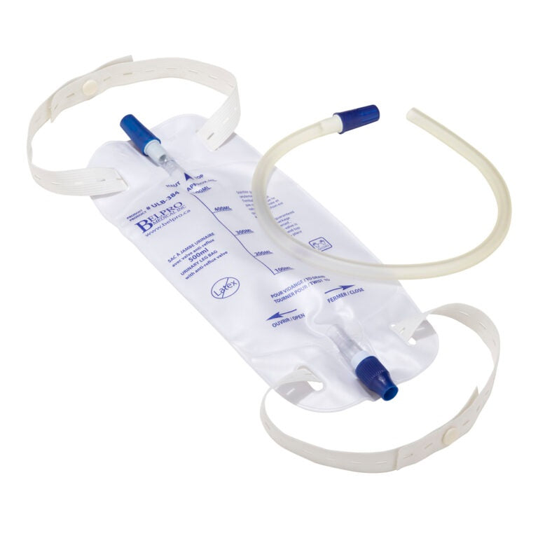 Belpro Medical - Urinary Leg Bag 500ml with anti-reflux valve | ULBT-384