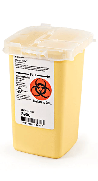 Sharps Container Phlebotomy Yellow 1qt