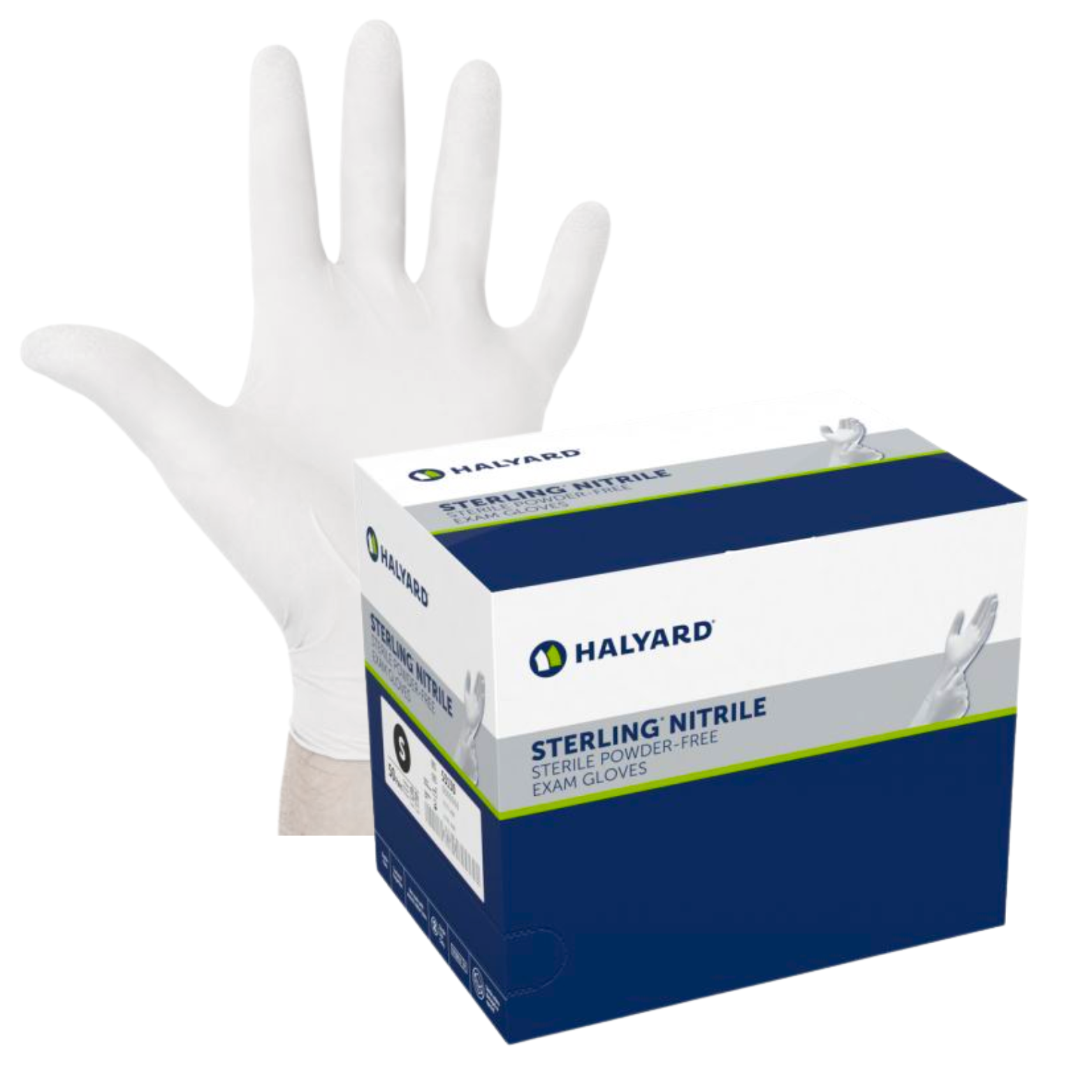 Halyard Sterling Nitrile Sterile Exam Gloves | 50Pairs/Box
