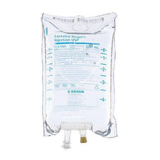 Lactated Ringer's IV solution bag with clear labeling, used for medical infusion therapy