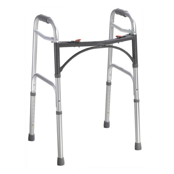 Deluxe Folding Walker, Two Button for Adult by Drive Medical