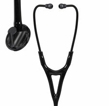 Black medical stethoscope with dual-head chestpiece for home care and healthcare professionals