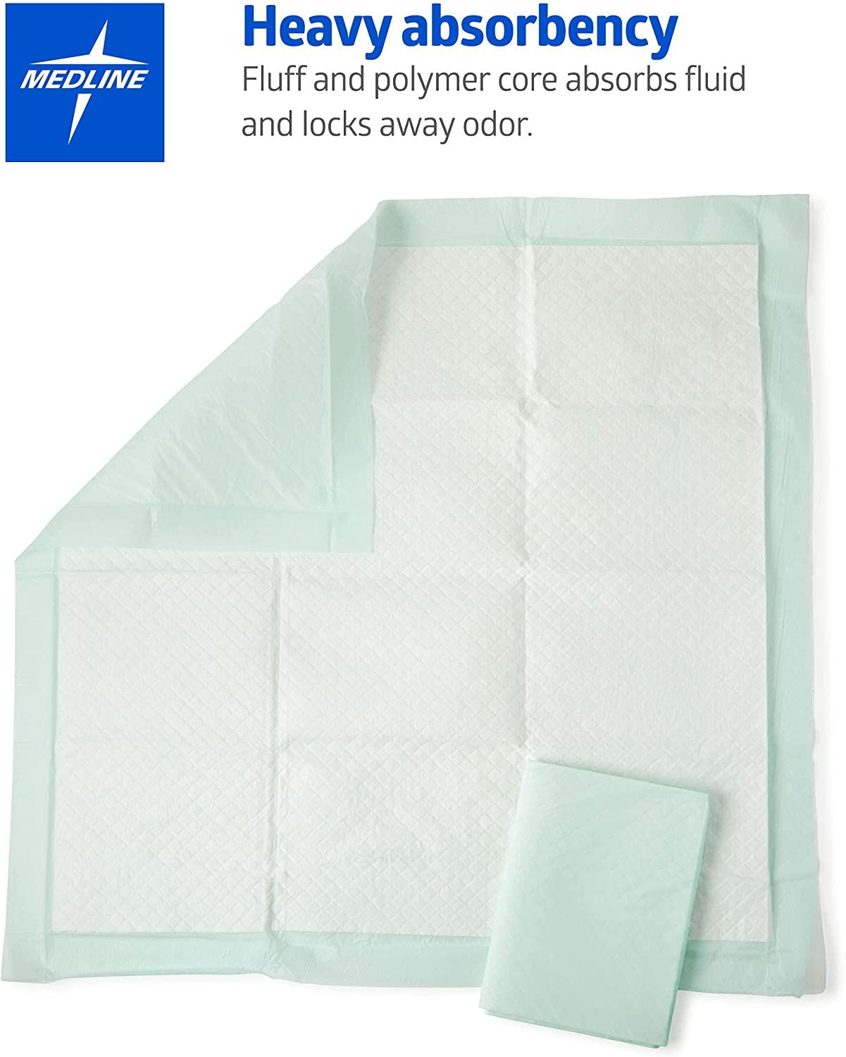 Disposable Underpads Heavy Absorbency - 31x36inch, Green