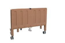 Electric low height medical bed frame with wheels for home care or long-term care