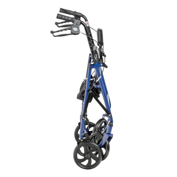 Durable 4 Wheel Rollator with 7.5" Casters - Blue