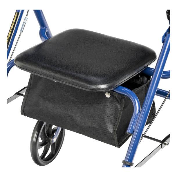 Durable 4 Wheel Rollator with 7.5" Casters - Blue