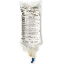 Lactated Ringer's IV solution bag, 250 mL medical fluid for injection and hydration