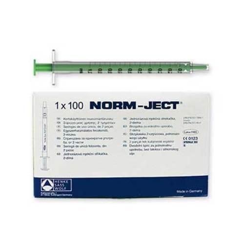 1mL Norm-Ject-F Luer Slip Syringe Green | 100/Box | NJ-9166017-02