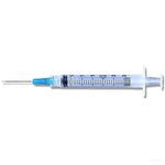 3mL | 25G x 1" BD Luer-Lok Syringe with PrecisionGlide Needle | 100/Box | 309581