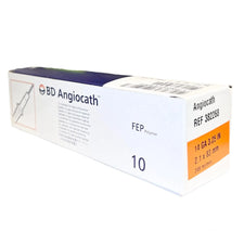 BD Angiocath IV catheter 14 gauge 3.25 inch box, medical supply, sterile packaging