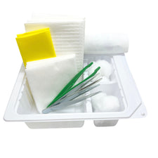 3 Compartment Dressing Tray with Forceps 