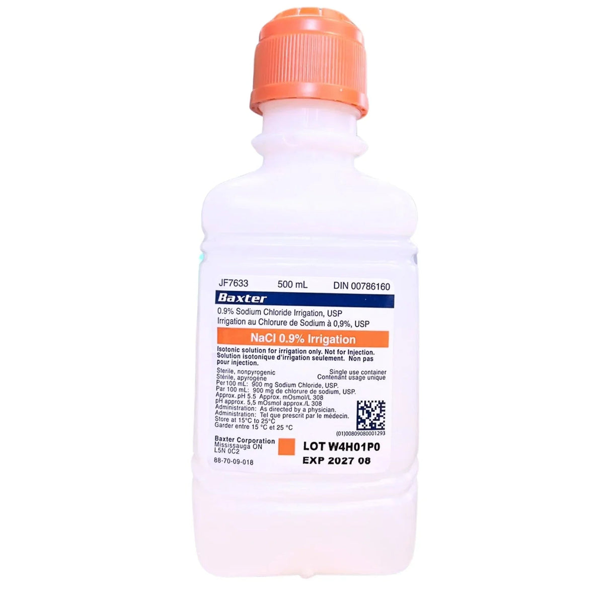 Baxter 0.9% Sodium Chloride Irrigation USP 500mL | JF7633
