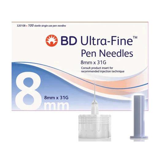 BD / Embecta Ultra-Fine Insulin Pen Needles 8mm x 31G | 100/Box | 320108