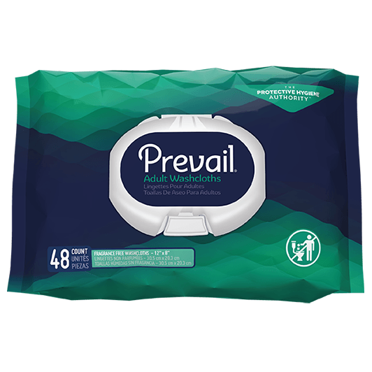 Prevail Fragrance Free Disposable Washcloths 12" x 8" | WW-810