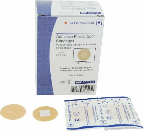 Spot Plastic Adhesive Dressings 1" | 100/box | SCSPOT