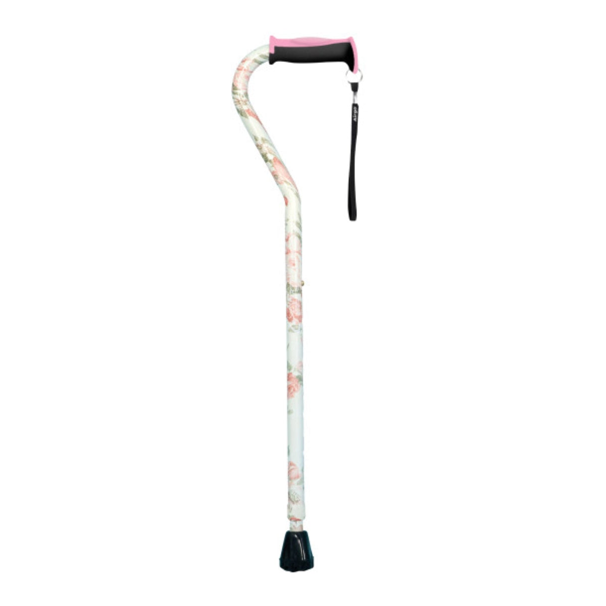 Airgo Comfort-Plus Aluminum Cane Offset Handle Floral | 730-456