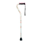 Airgo Comfort-Plus Aluminum Cane Offset Handle Floral | 730-456