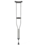 Medline Aluminum Push-Button Adjustable Crutch, Adult Medium Fit, 62" - 78" | MDSV80535