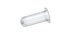 Transparent plastic medicine cup with flared rim for medical supply use