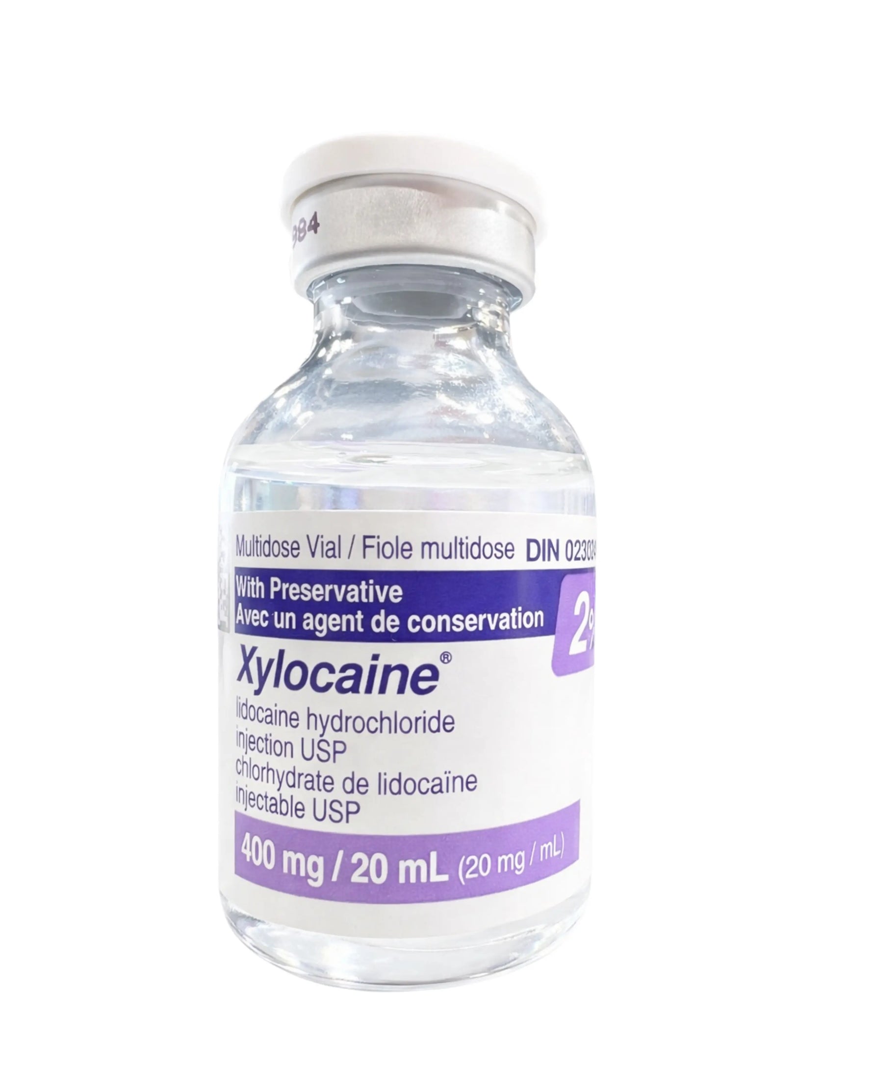 Xylocaine Lidocaine Hydrochloride Injection USP 2% - 400mg/20mL | DIN 02302438