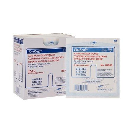 4" x 4" Non-Woven Drain Sponges 6-Ply | 84916