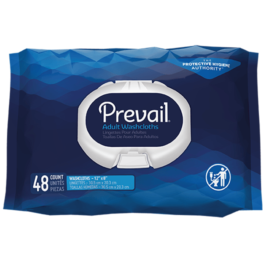 Prevail Adult Disposable Washcloths 12" x 8" | WW-710