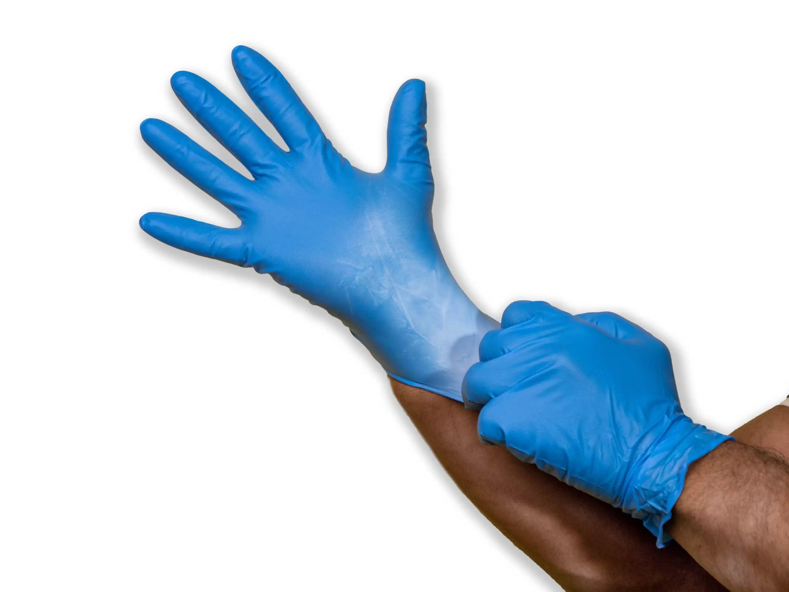 Grizzly Grip Nitrile Gloves - Heavy Duty - Blue (8mil)