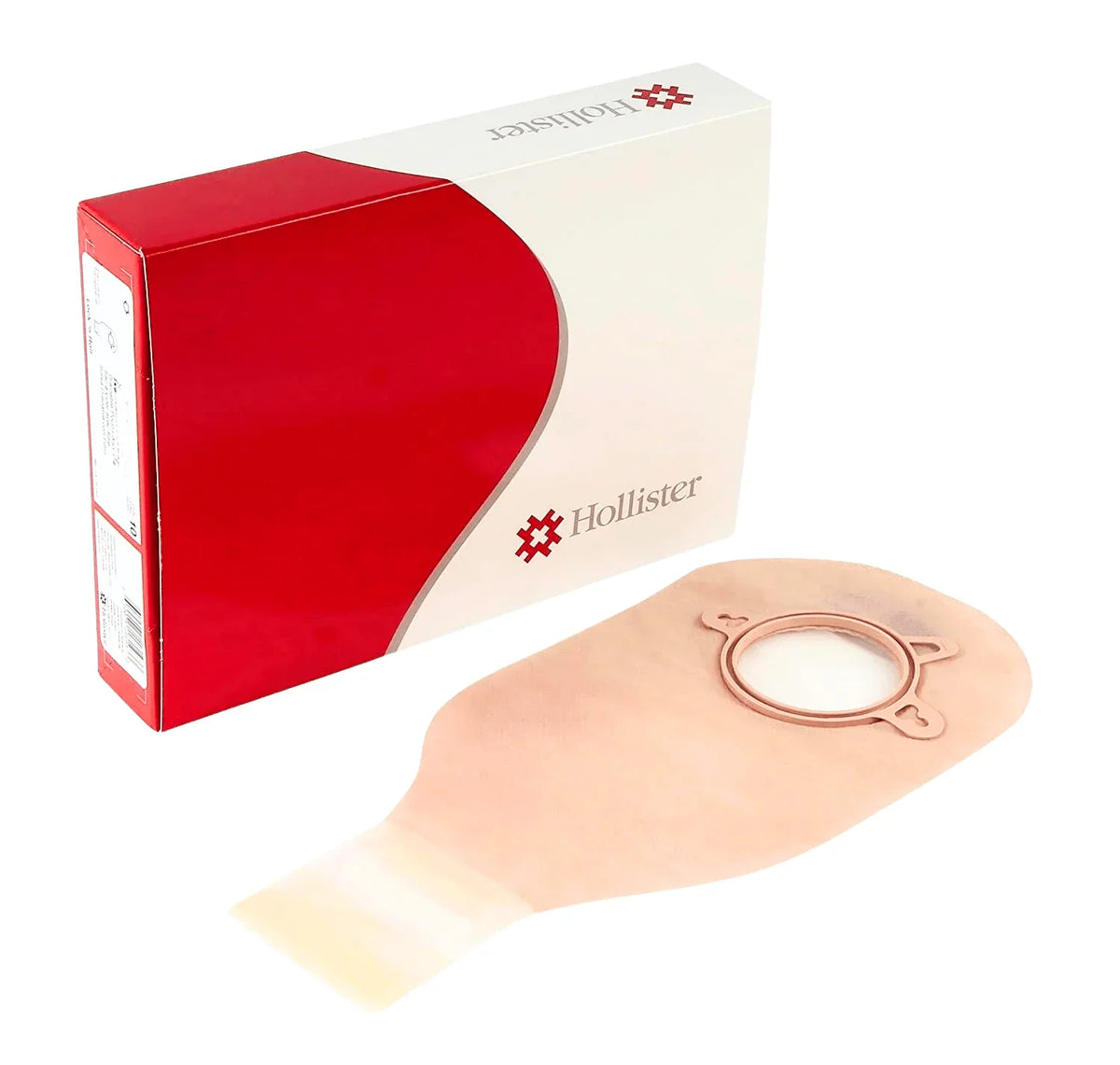 Hollister New Image 2-Piece Drainable Pouch with Lock 'n Roll Closure Beige - 10 per box, RED - 57MM, WITH FILTER